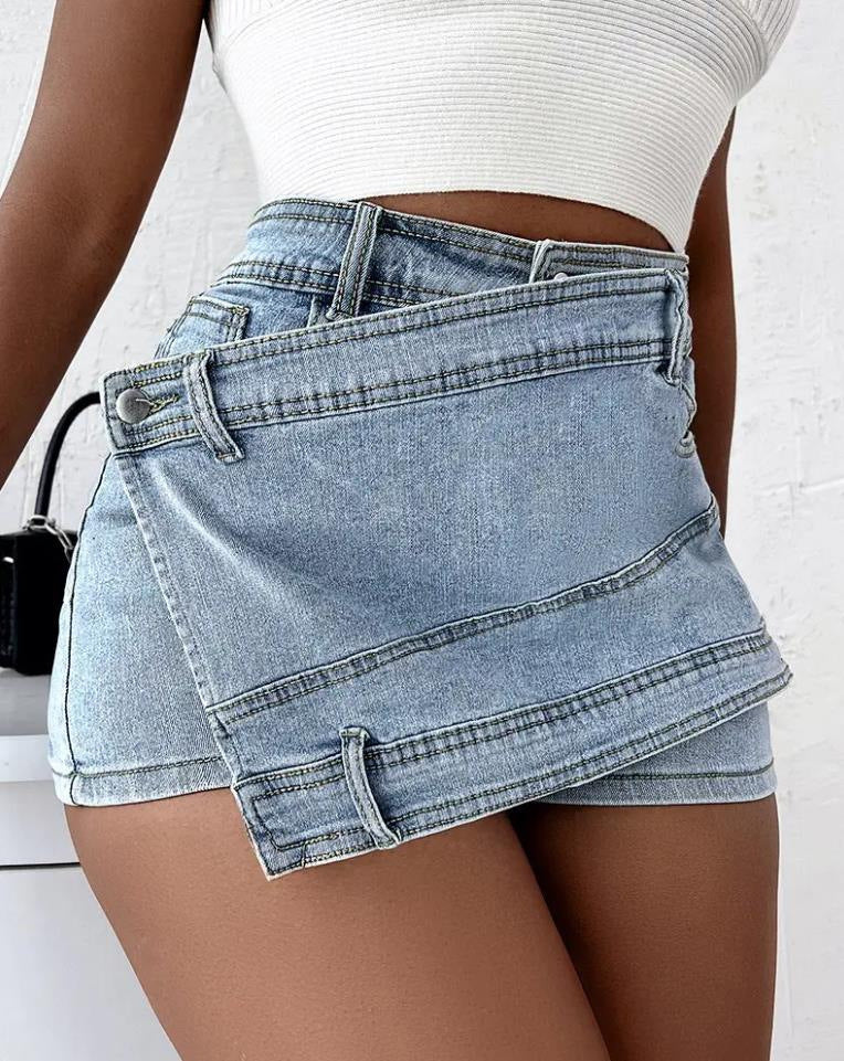 High Waist Women's Denim Shorts