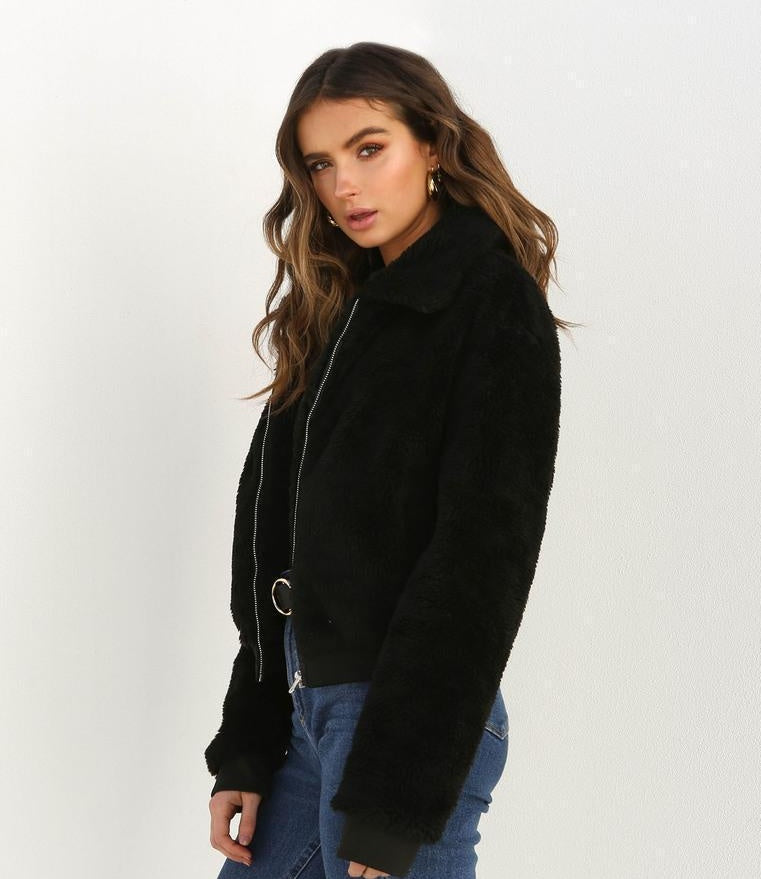 velvet thick lapel short jacket