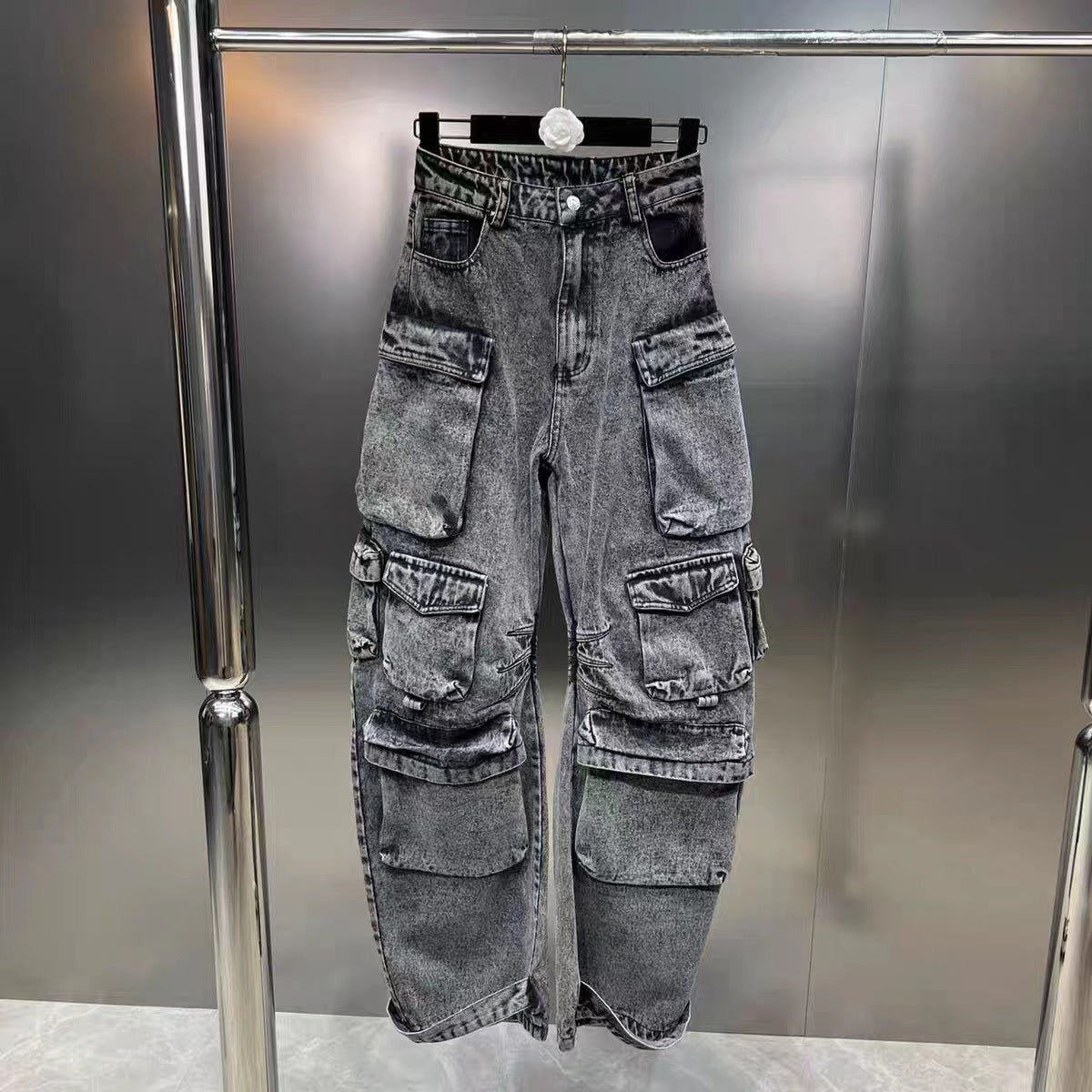 Women's Multi-pocket Baggy Jeans
