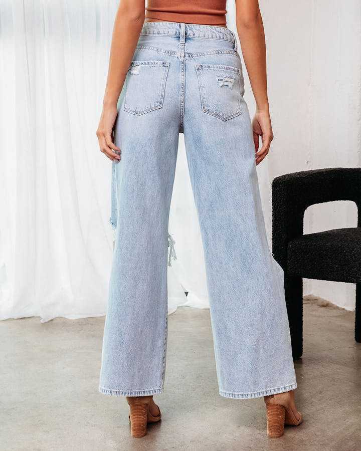 Womens Ripped Baggy  Jeans