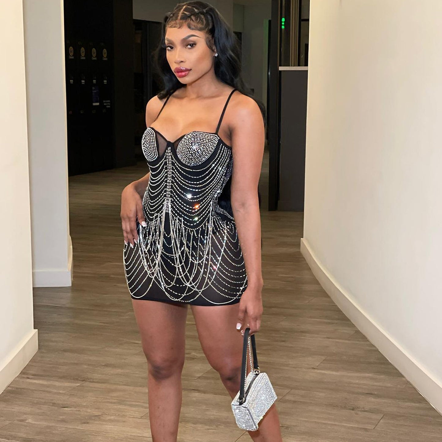 Women's Personality Tassel Suspender Dress