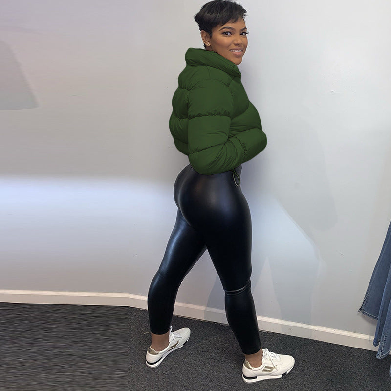 Stand-up collar warm casual down jacket