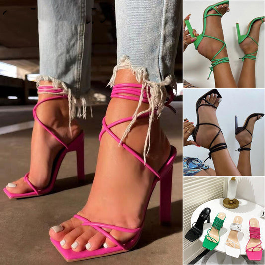 Square Toe Simple Thong Sandals