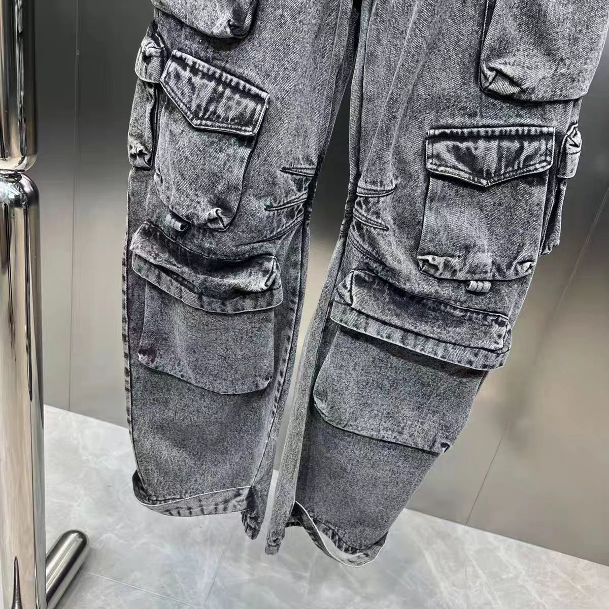 Women's Multi-pocket Baggy Jeans
