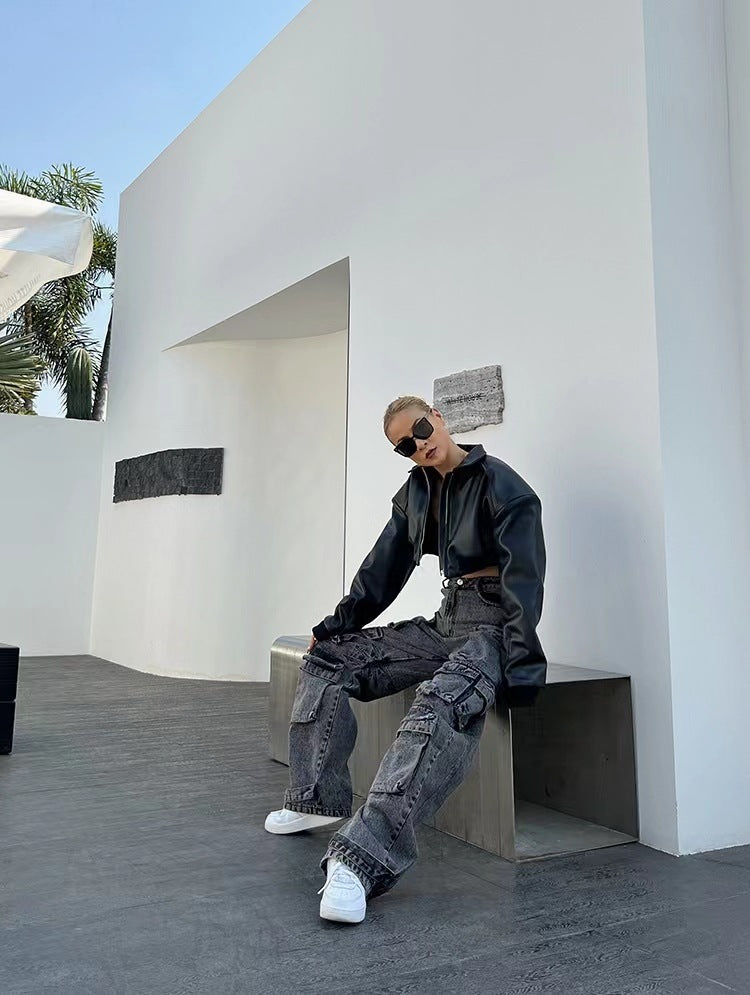 Women's Multi-pocket Baggy Jeans