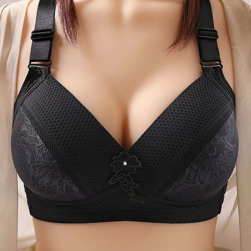 Women's Large Shoulder Strap Jacquard Underwear